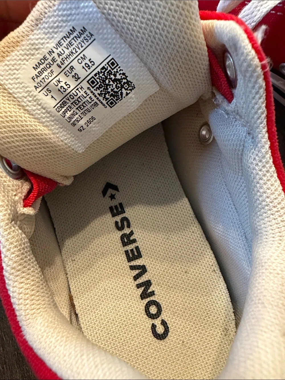 Converse Kids Red Low Top Canvas Sneakers
